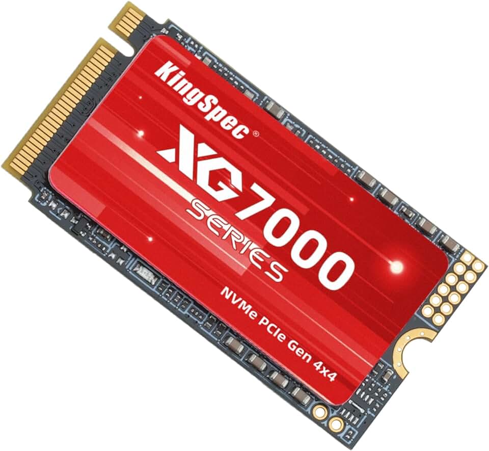 KingSpec 2TB M.2 2242 PCIe 4.0 SSD - Read Speed up to 7200MB/s, Internal M2 NVMe Gen4 SSD with 3D NAND Flash, Compatible with Laptop and Desktop