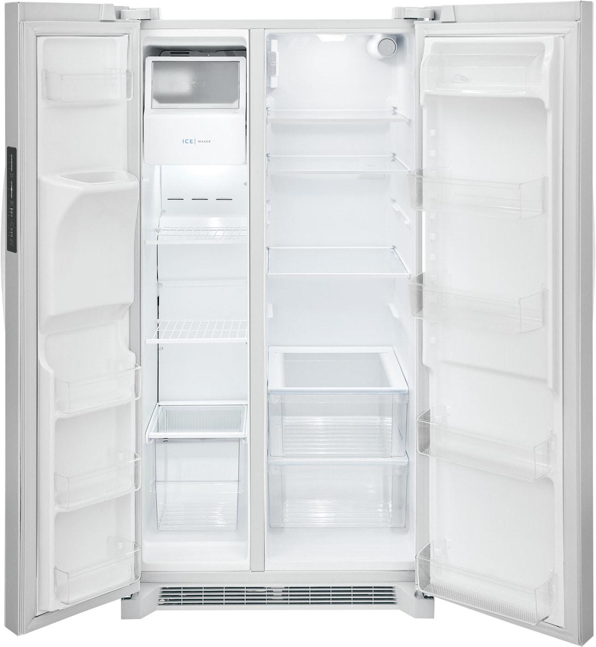 Frigidaire 25.6-cu ft Side-by-Side Refrigerator with Ice Maker (White) ENERGY STAR