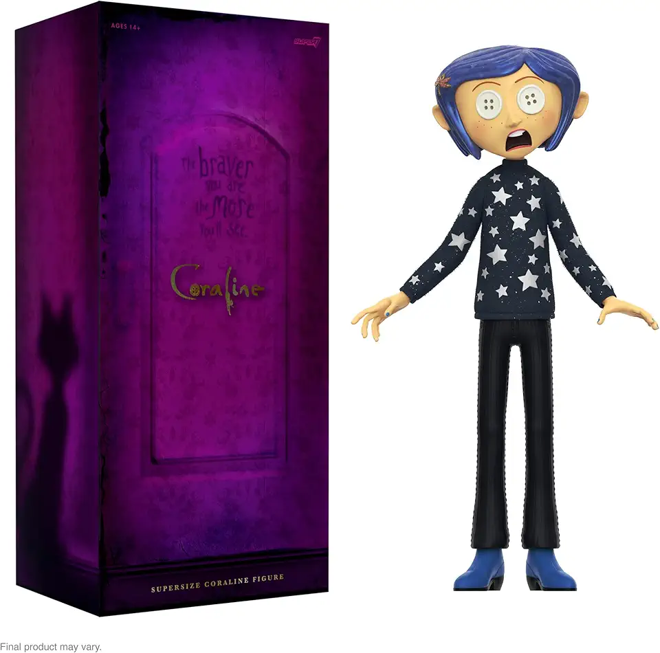 Super7 Coraline Supersize Vinyl - Coraline (Button Eyes) Action Figure