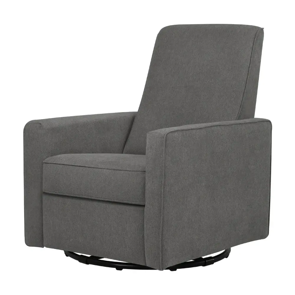 DaVinci Piper Swivel Recliner in Dark Grey