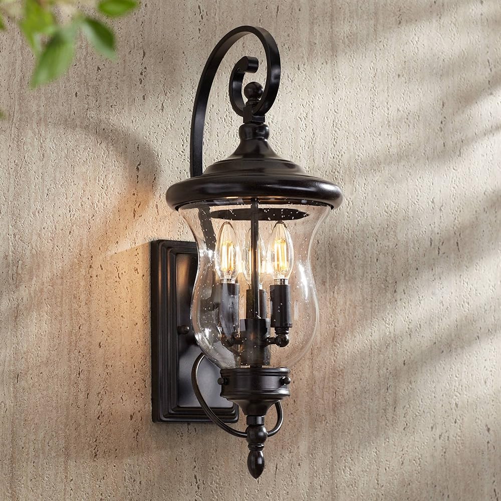 Carriage Traditional Outdoor Wall Light Fixture LED Bronze Brown 22