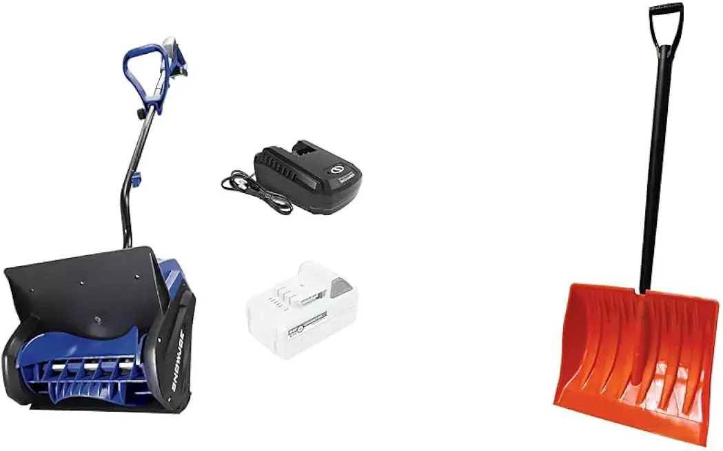 Snow Joe 24V-SS13-XR 24-Volt IONMAX 13-Inch 5-Ah Cordless Snow Shovel, Kit & Emsco Group 1083 Bigfoot 19