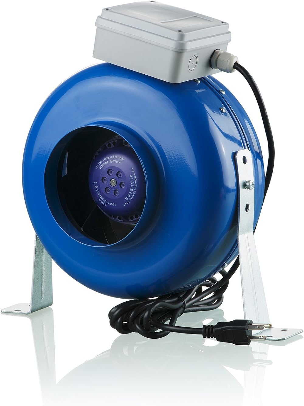 VENTS-US VKM 150 ETL Listed and HVI Certified 460 CFM Metal Inline Duct Fan for 6