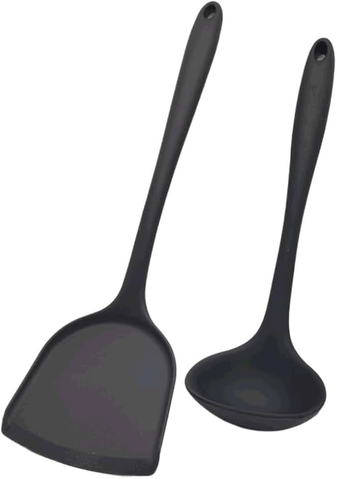Spoon Slotted Spatula Shovel Kitchen Silicone Cooking Cake Non-stick Cookware Utensils Kitchen Tools(E)
