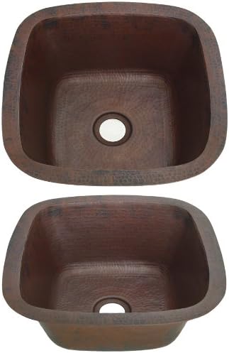 SBV15 inch Hammermarc Medium Size Square Copper Bar or Prep Sink