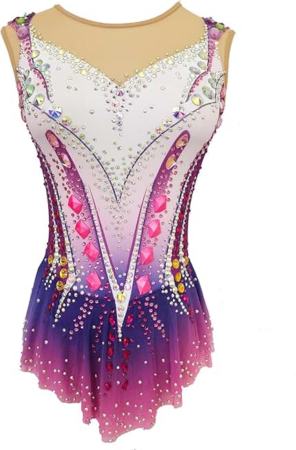 Purple Rhythmic Gymnastics Uniform Elegant and Comfortable Performance Wear for Rhythmic Gymnastics Enthusiasts