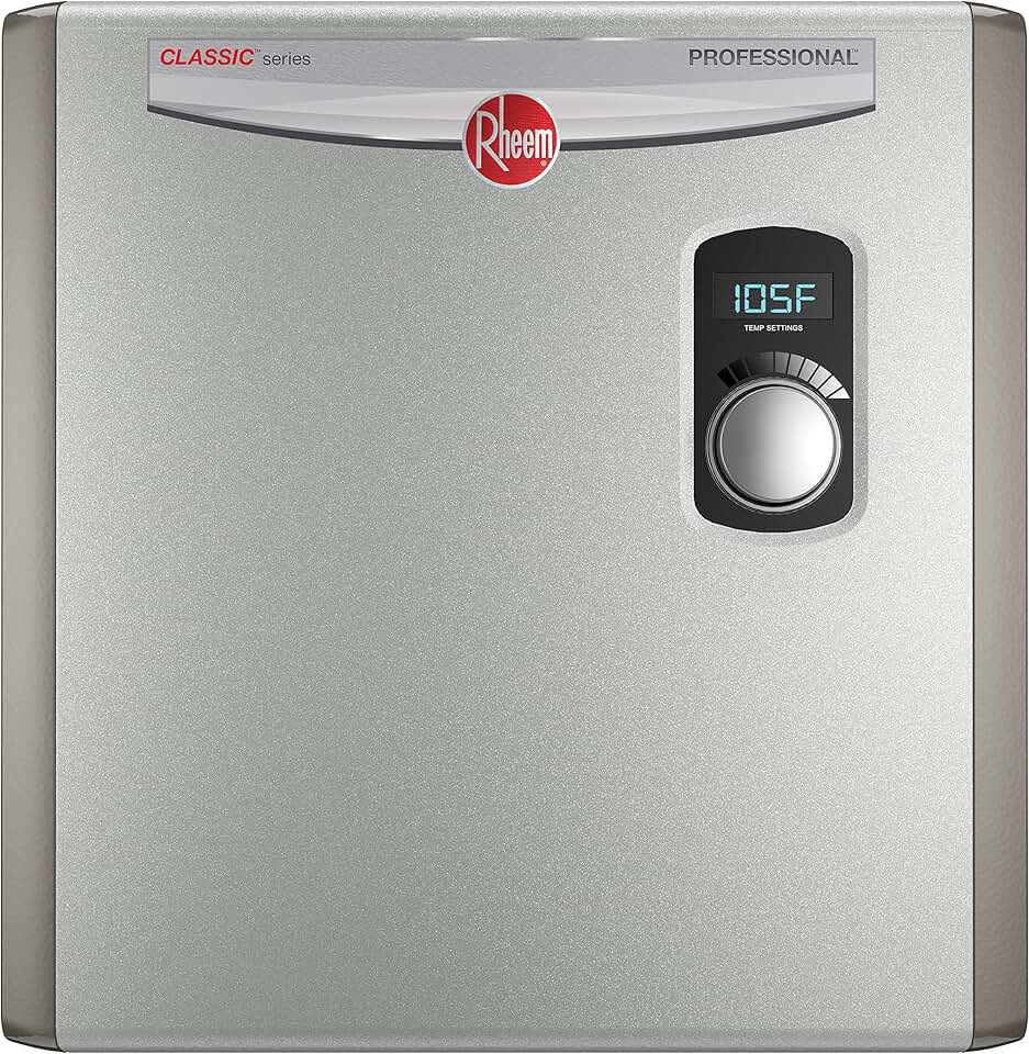 Rheem RTEX-24 24kW 240V Electric Tankless Water Heater, Gray
