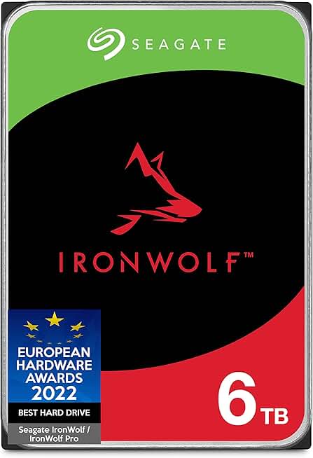Seagate IronWolf 6TB NAS Internal HDD – CMR 3.5 Inch SATA 6Gb/s 5400 RPM 256MB Cache for RAID Network Attached Storage (ST6000VNZ01/001)