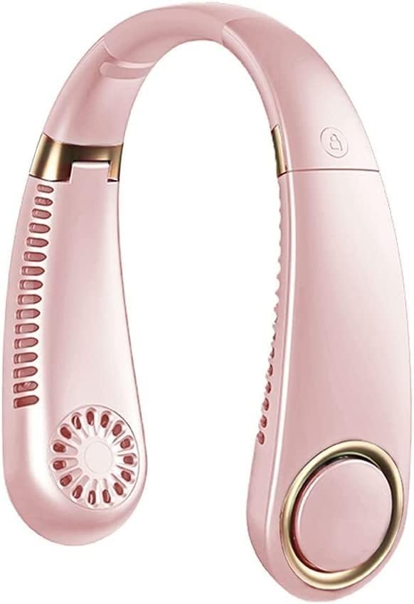 Mini Bladeless Fan Neck Fan 3000mAh USB Rechargeable Fan Mute Sports Fans for Home Outdoor Hanging Neck Small Fan (Color : B)