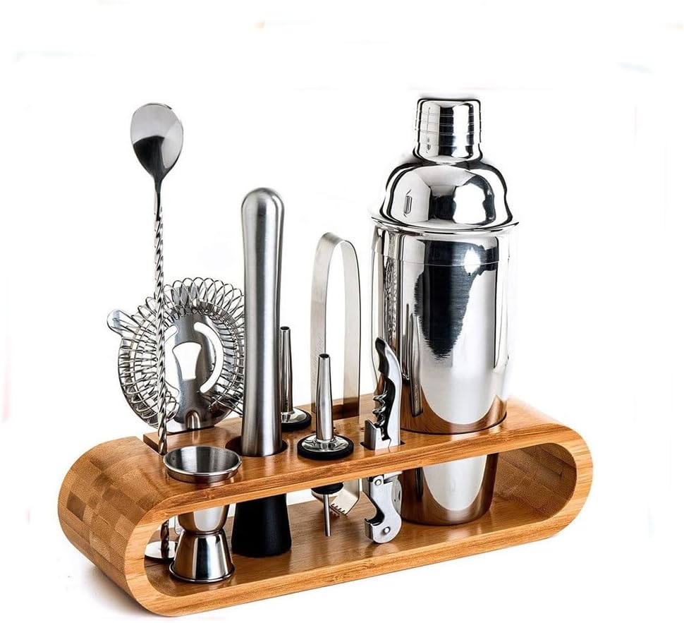 Stainless Steel Mixer Set Bartender Shaker Cup Complete Set 12-Piece Shaker Set
