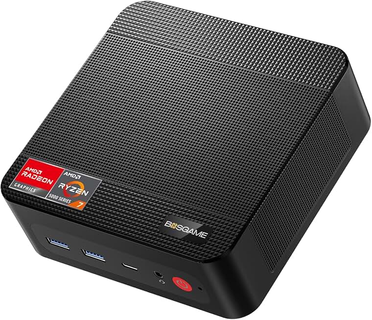 Mini PC Ryzen 7 5700U(8C/16T, up to 4.3Ghz) 32GB DDR4 1TB NVMe SSD W 11 Pro Mini Computers, Dual 2.5G LAN Ports, Dual NVMe Slots, Triple Display,WiFi 6, BT5.2