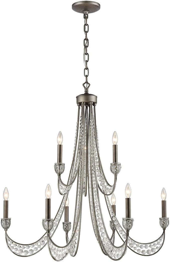 16257/6+3 Chandelier, One Size, Gray