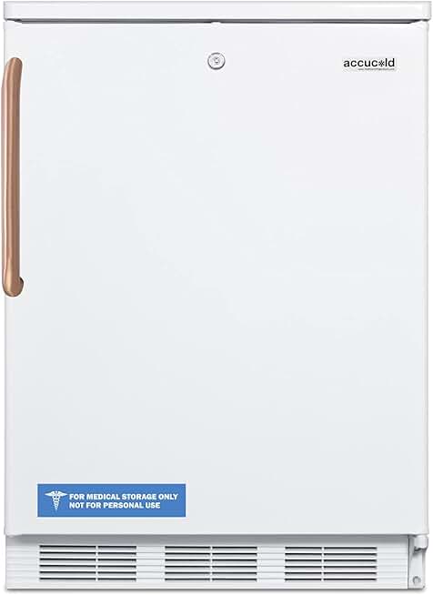 Summit FF6LWTBC FF6LTBC Accucold 24 Inch Wide 5.5 Cu. Ft. General Purpose Medical Refrigerator with Copper Handle and Keyed Lock