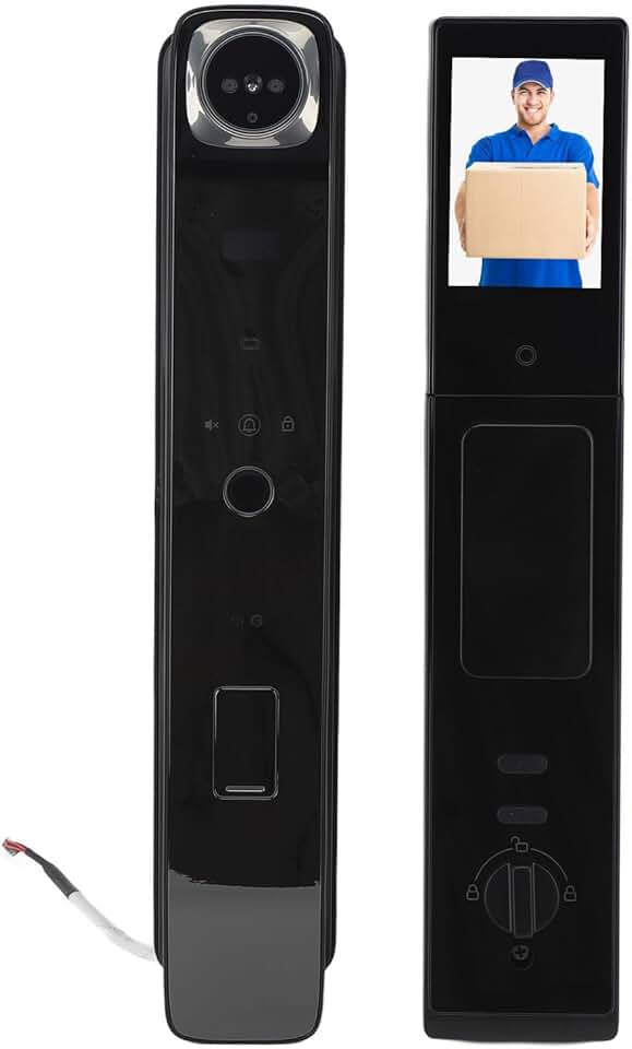 Smart Fingerprint Door Entry Lock, Digital Passcode Code Keypad Door Lock Face Recognition Biometric Fingerprint Door Lock Built in HD 1080P Security Camera Keyless Entry Door Lock