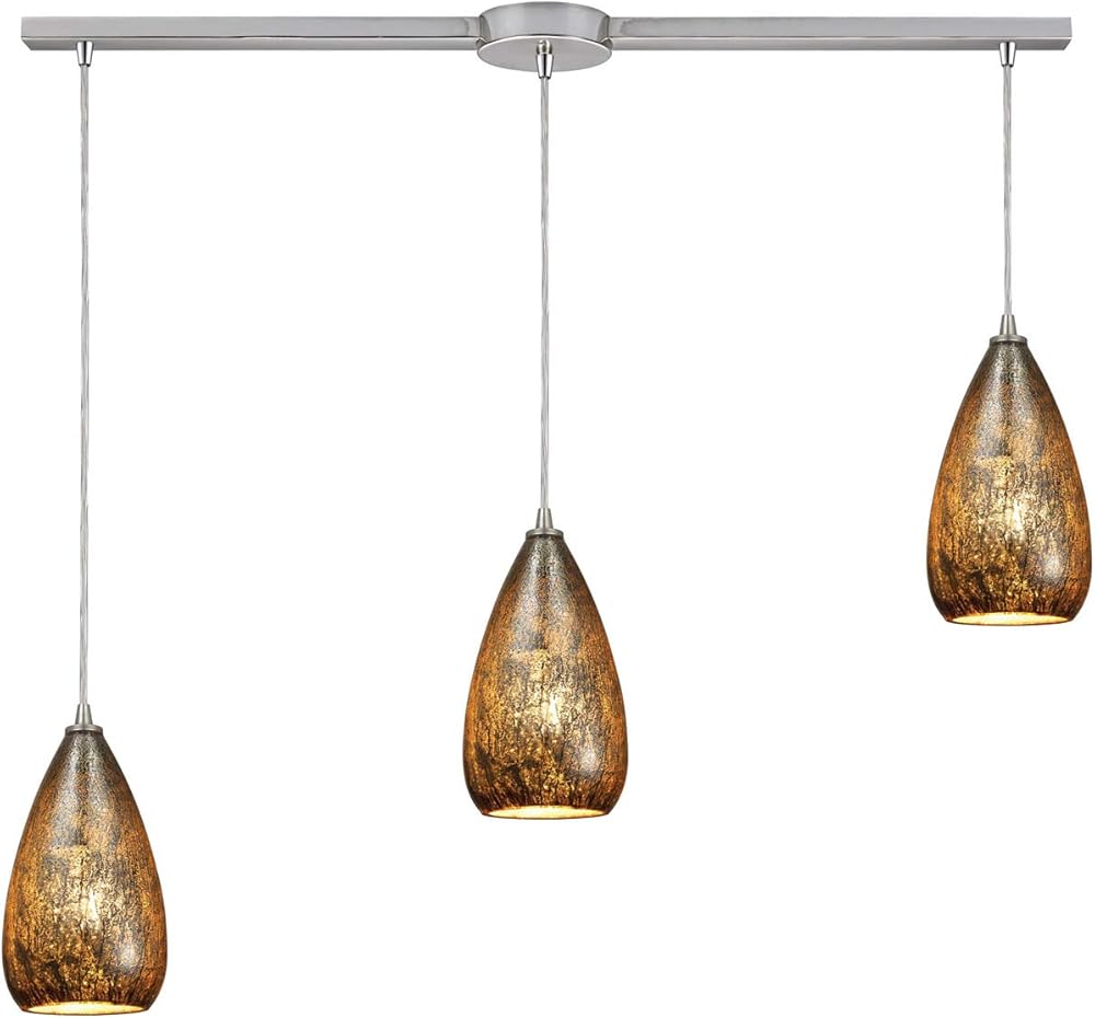 10254/3L Pendant Light, Satin Nickel