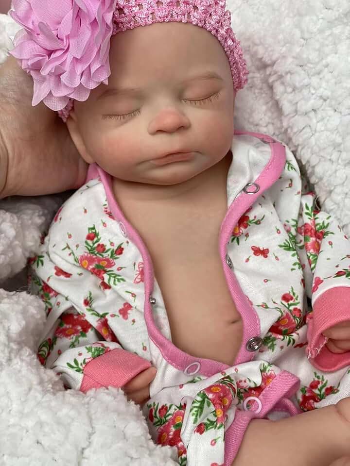 18inch/45cm Timothy Baby Full Body Solid Silicone Baby Girl Dolls,not Vinyl,Realistic Handmade Soft Silicone Reborn Doll Washable