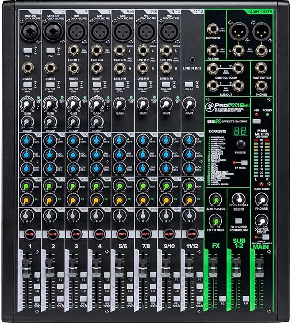 Mackie ProFX12v3 12-channel Mixer with USB and Effects