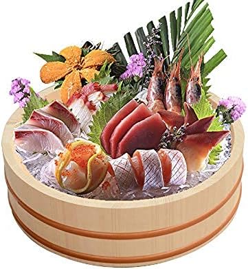 Sushi Rice Mixing Bowl Tub Rice Making Pan with Copper Banding for Sushi Restaurant,45x11cm