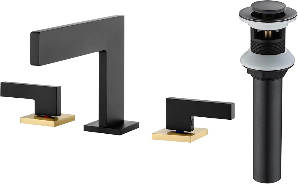 Widespread Bathroom Faucet S1419W-MG+ Pop Up Drain S7306O