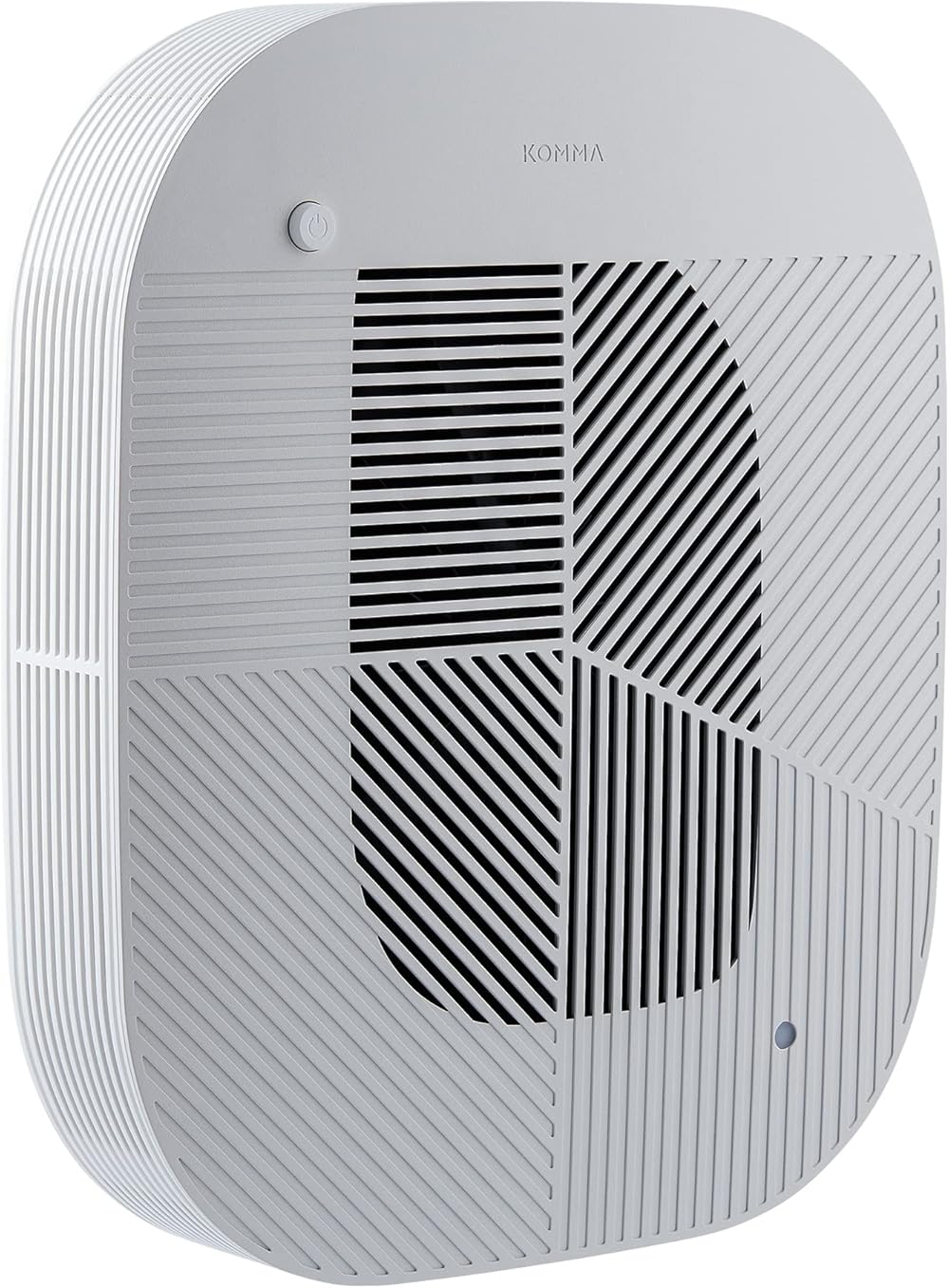 KOMMA Lov Air Purifier for Bedroom, 3.1 inch Slim Wall mount & Stylish Standing type, Hepa Filter Air Cleaner, Remove Fine Dust, Smoke. (KnitGray)