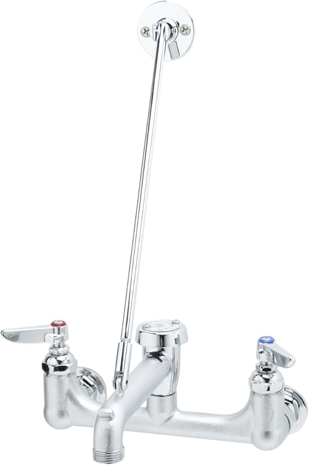 T&S Brass B-0665-RGH B-0665-Rgh, Service Sink Faucet, Wall Mount, 8-Inch Centers, Vacuum Breaker, Garden Hose Outlet, Rough