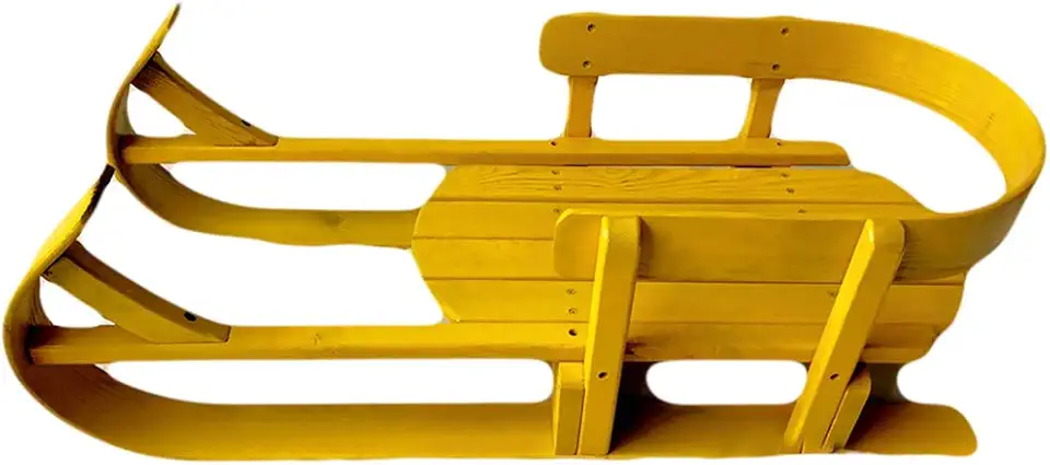 Infant sled for Snow, Wood Toddler to-Boggan Children ski Solid Wooden Sleigh Sledge Grass Skiing for Kids-C