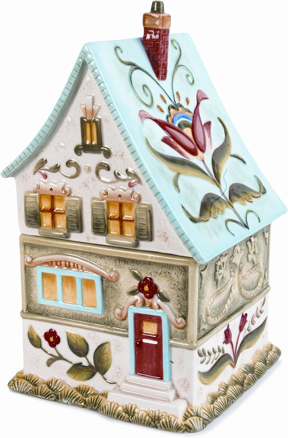 Fitz and Floyd Glennbrook 10-Inch Canister, Med House