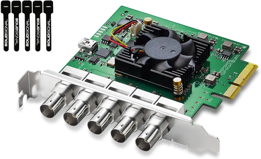 Blackmagic Design DeckLink Duo 2 PCIe Capture and Playback Card | Up to 1080p60 | 4 Channel 3G-SDI | includes SolidSignal Cable Ties | Authorized Dealer | BDLKDUO2