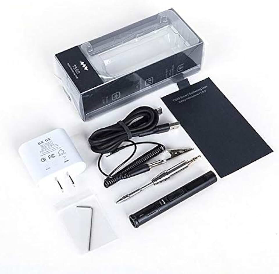 Soldering TS80 Mini Electric Soldering Iron Station Portable Organizer Bag Kit Adjustable Temperature Digital OLED Display USB Type - (Color: More set)