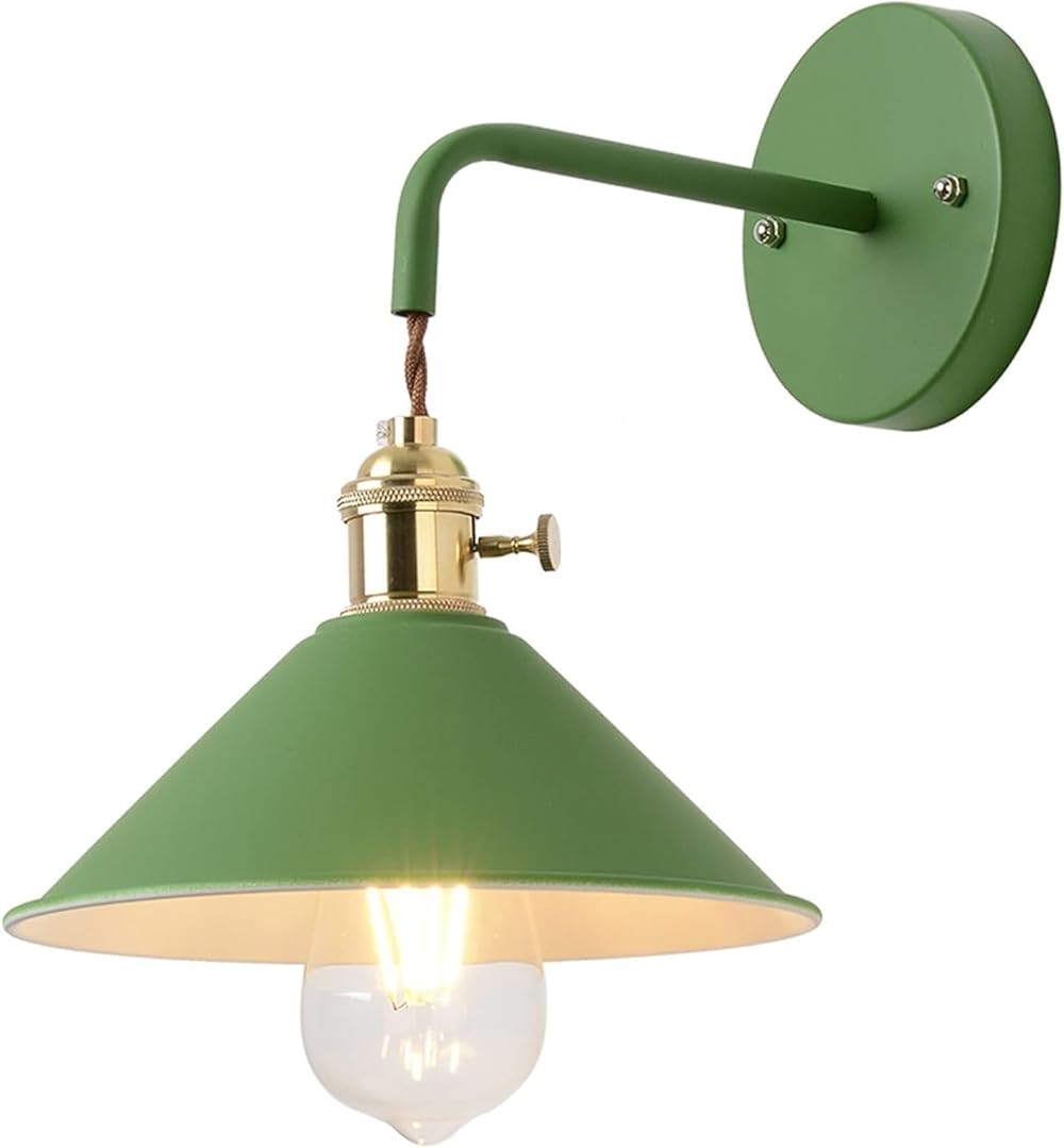 European wall light Torsion Switch Macaron Wall Light Chinese Style Sconce Modern Minimalist Wall Lamp Bedside Bedroom Reading Wall Lantern Compatible with House Bar Restaurants Coffee Shop Club Deco