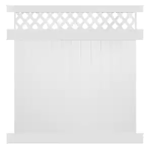 Weatherables Ashton 7 ft. H x 6 ft. W White Vinyl Privacy Fence Panel Kit