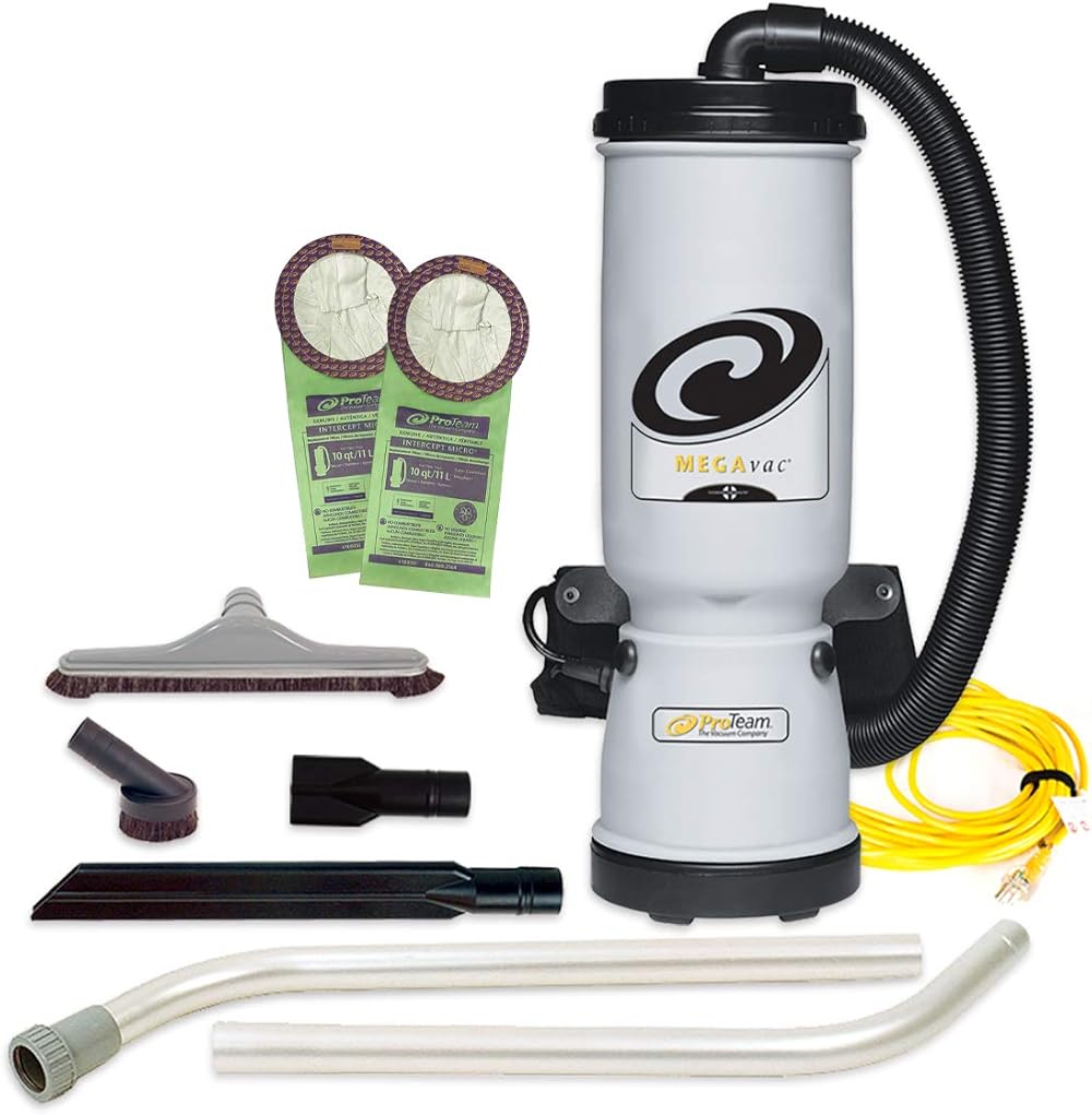 ProTeam MegaVac Backpack Vacuum, Horse Hair Brush & Blower Tool Kit B