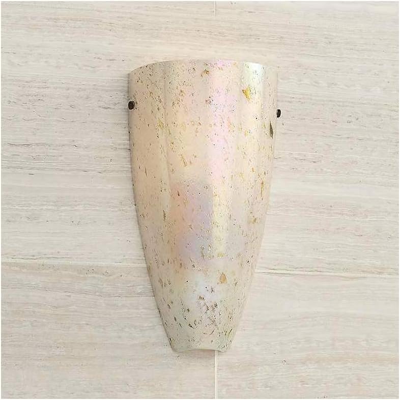 Possini Euro Design Emelle Modern Sconce Wall Decor Pocket Hand Blown Amber Art Glass Hardwired 13