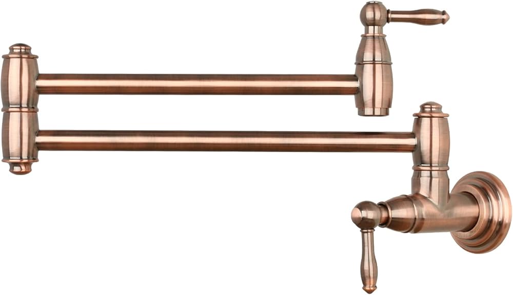 Pot Filler Kitchen Faucet Wall-Mounted (Antique Copper)