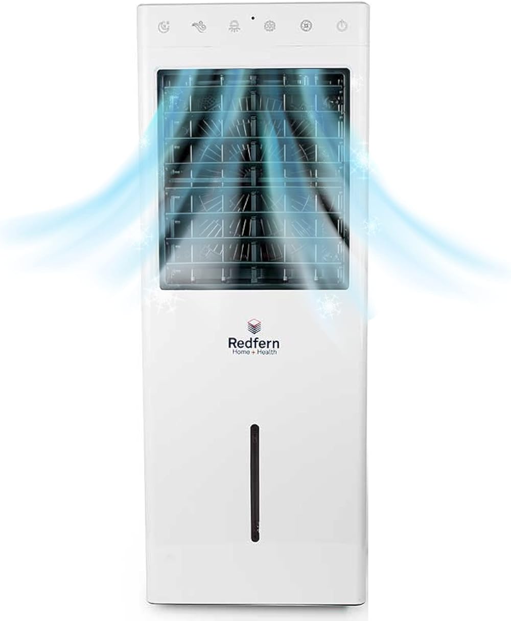 Pure Breeze Portable Air Cooler by Redfern Health & Home – Energy Efficient Cooler Reduces Temperature Up To 60 Degrees