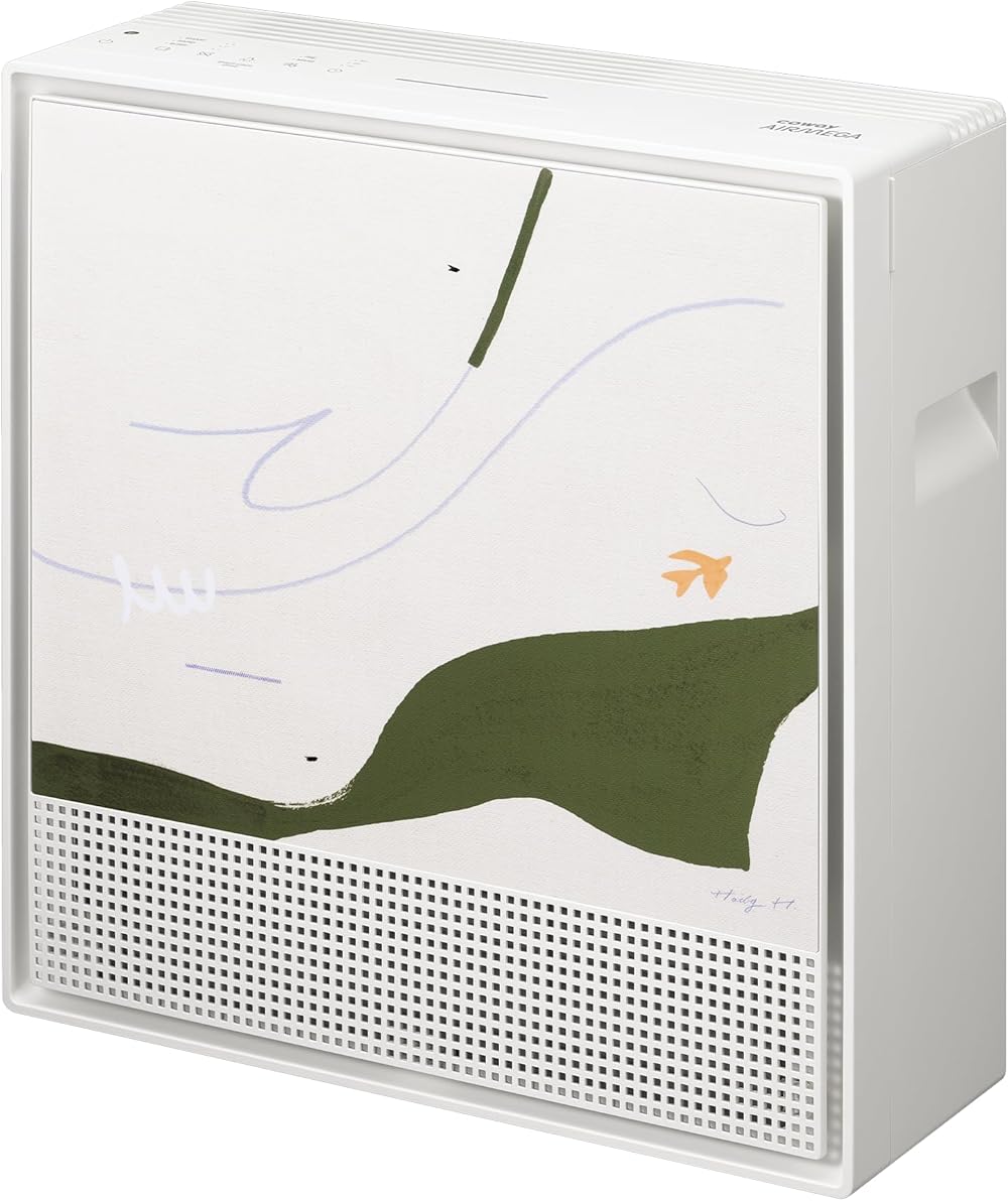 Coway Airmega 250 Art Series Smart Air Purifier, True HEPA Air Purifier with Smart Technology, Covers 881 sq. ft. Green Breeze