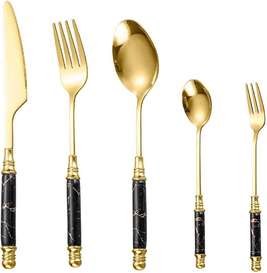 Modern Black Silverware for 12 Flatware Cutlery Set,60 Piece Mirror Polished Stainless Steel Knives Forks Spoons Dinnerware Eating Utensil Set Tableware for Home Restaurant Kitchen Color Handle