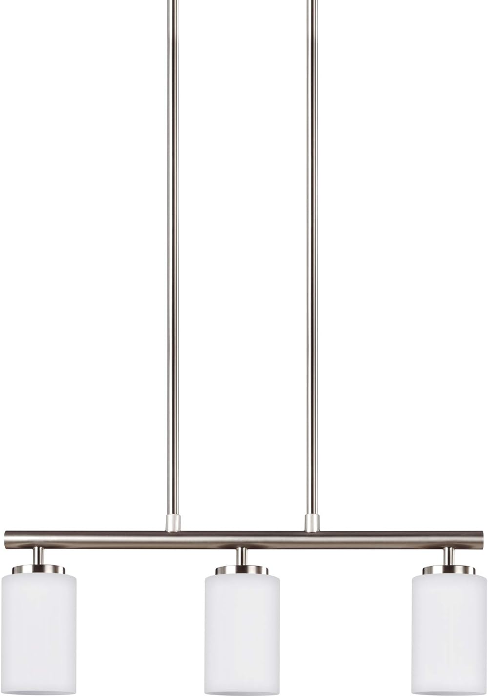 Sea Gull Lighting 66160-962 Oslo Three-Light Island Pendant Hanging Modern Light Fixture, Brushed Nickel Finish