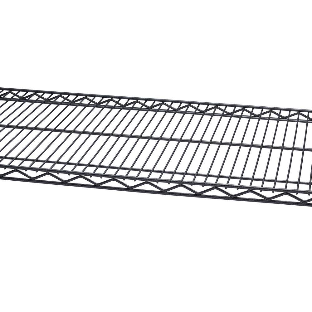 TRINITY HTBFPBA-0950 Black Anthracite 5-Tier Steel Wire Shelving Unit (48 in. W x 72 in. H x 18 in. D)