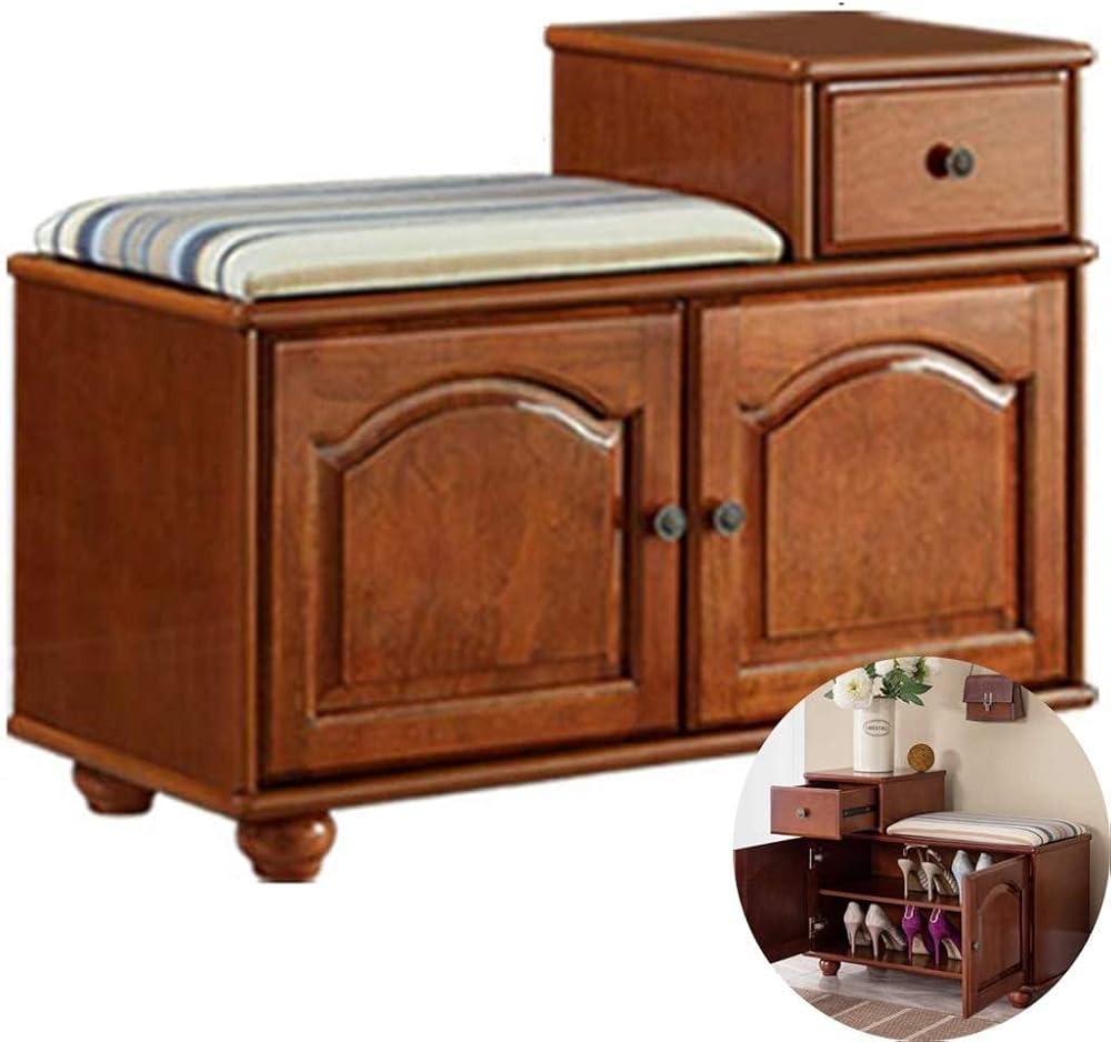 Shoe Storage Bench Entryway Hallway Furniture, Storage Benches Bench Seat Boot Bench American Shoe Changing Stool Cabinet European Style Home Entrance Shoe Stool Shoe Change Cabinet