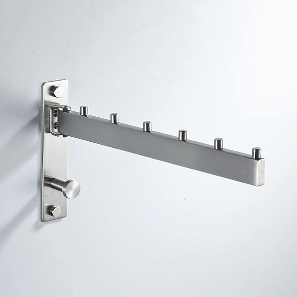 Stainless Steel Folding Clothes Drying Racks Hangers Storage Balcony Wall Hanger for Clothes Organization