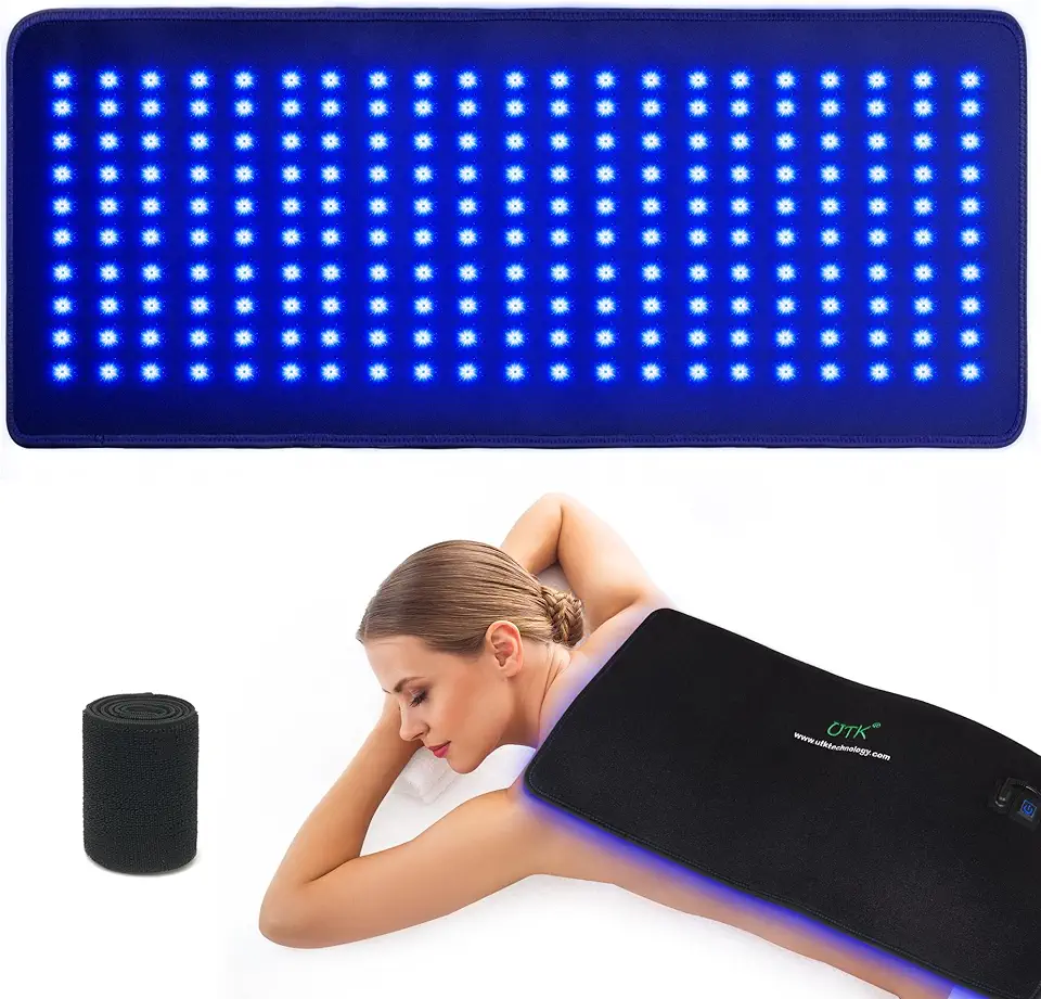 UTK Red & Blue Light Therapy for Body, 210 pcs LEDs Infrared Light Therapy Device, 23