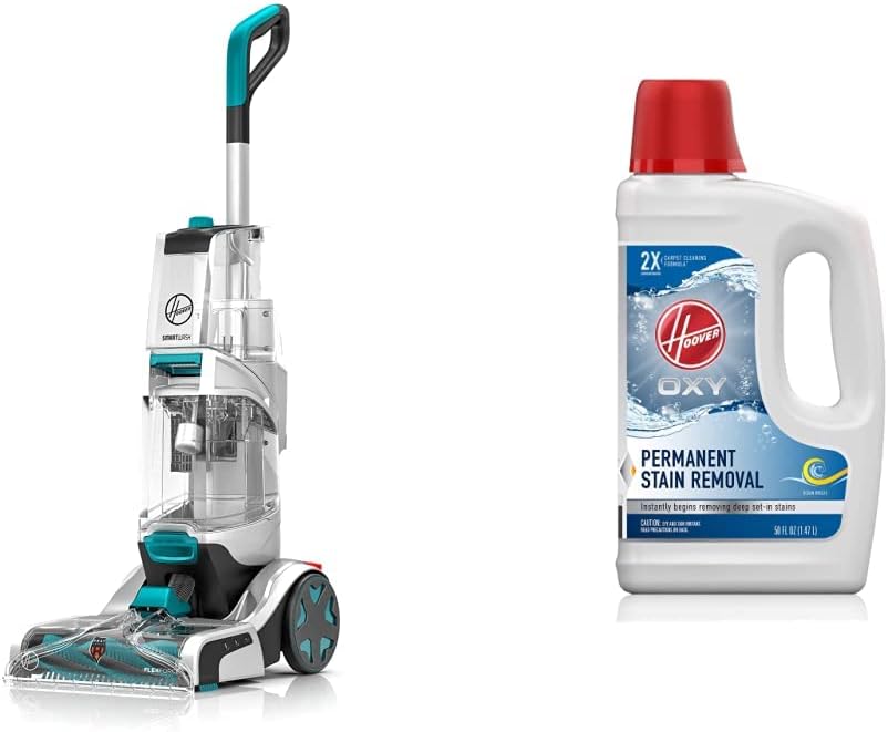 Hoover SmartWash Automatic Carpet Cleaner, FH52000 with 50 oz Oxy Carpet Cleaning Solution, AH31950