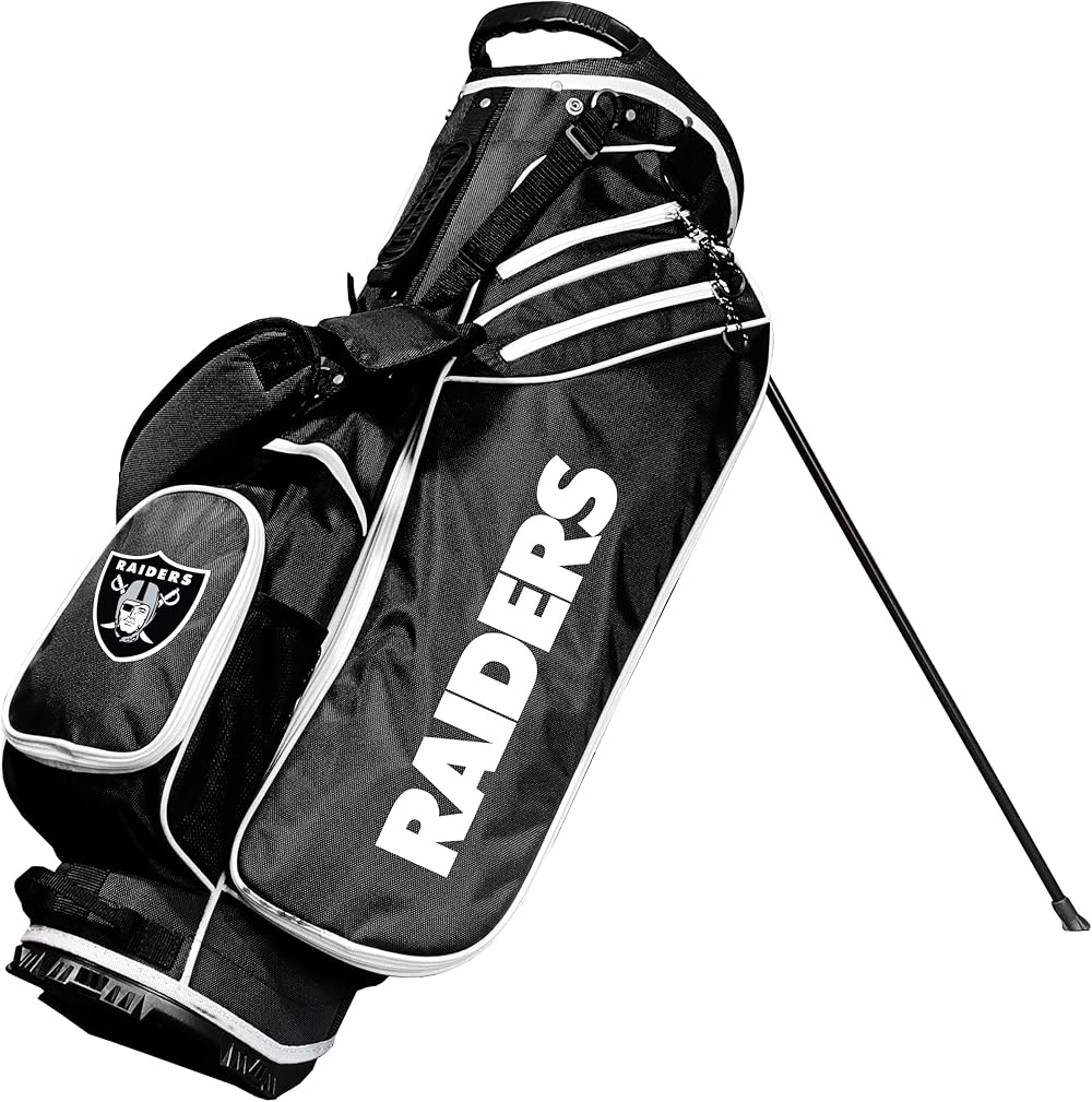 NFL Team Golf NFL Birdie Stand Golf Bag, Lightweight, 14-Way Club Divider, Spring Action Stand, Insulated Cooler Pocket, Velcro Glove and Umbrella Holder & Padded Handles