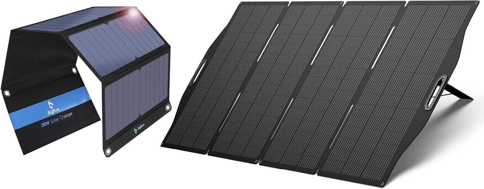 BigBlue 28W Solar Charger and BigBlue 400W ETFE Solar Panels