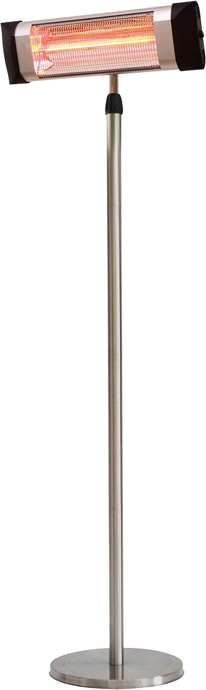 Westinghouse Outdoor Electric Patio Heater, Adjustable Height, Dust & Water Resistant, Auto Shut Off Tip Over Switch & Overheat Protection, Freestanding Infrared Heater for Backyard, Deck, & More