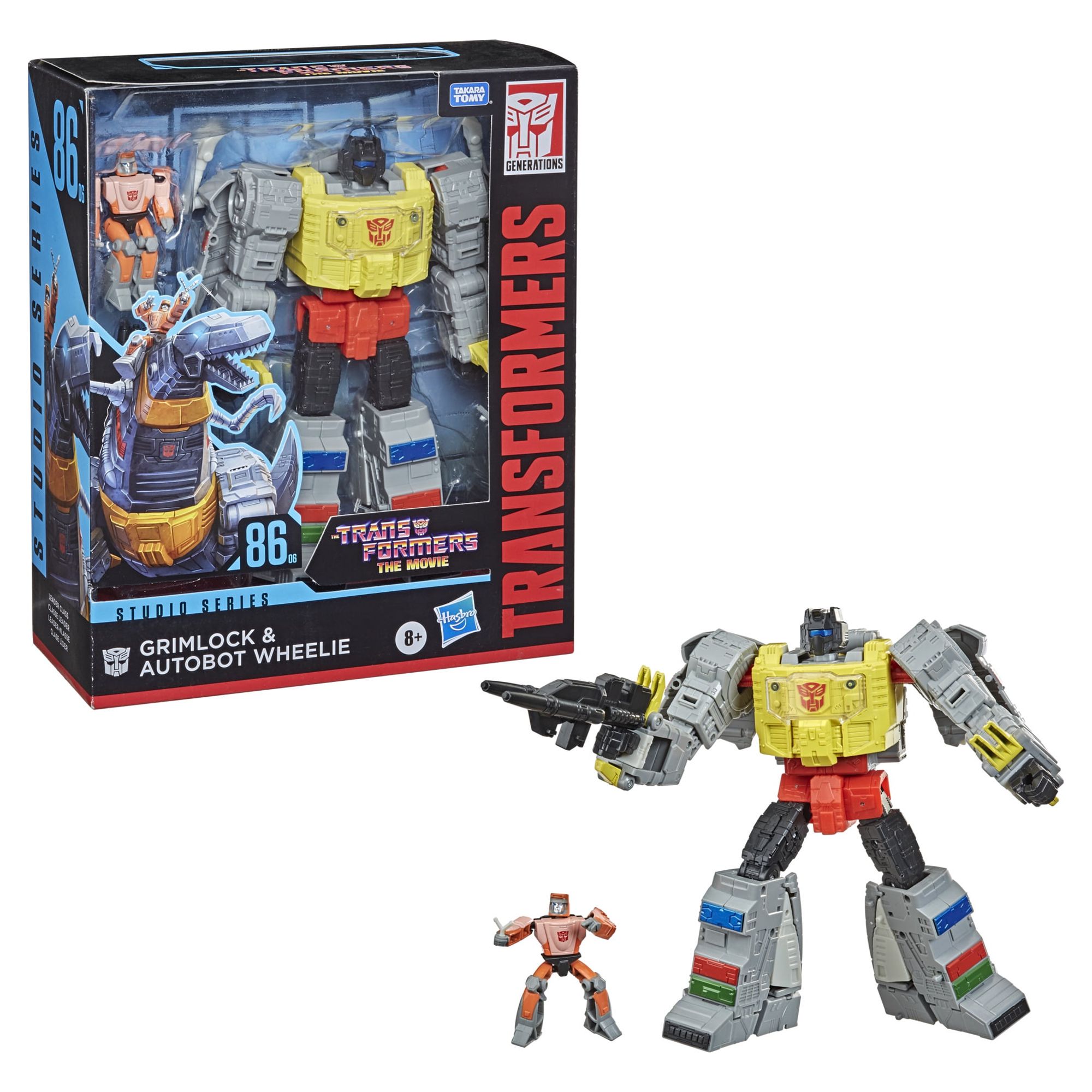 Transformers Toys Studio Series 86-06 Leader Grimlock and Autobot Wheelie Action Figure