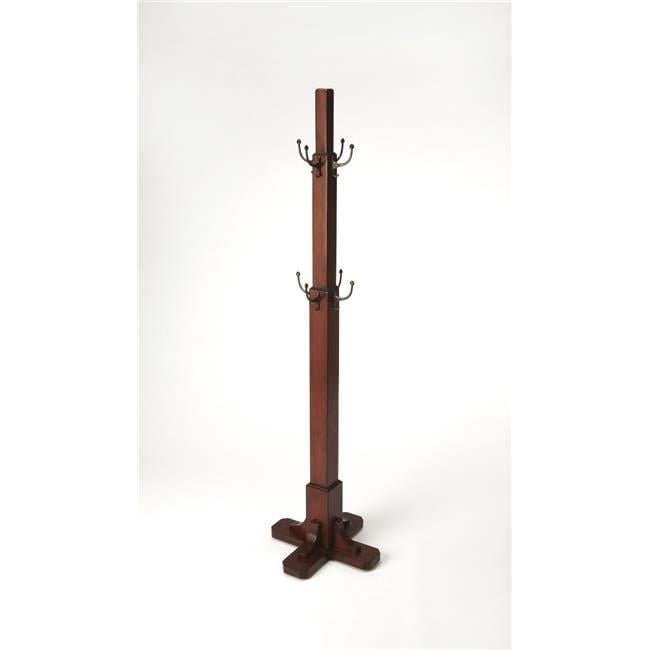 Webster Antique Cherry Coat Rack Tree