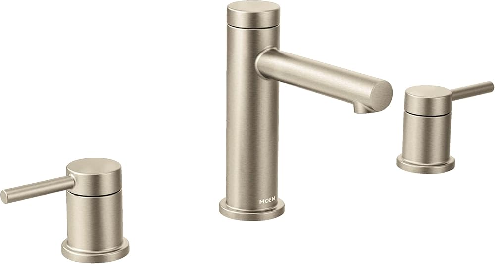 Moen Align Brushed Nickel Two-Handle Bathroom Faucet, Valve Sold Separately, T6193BN, 0.5