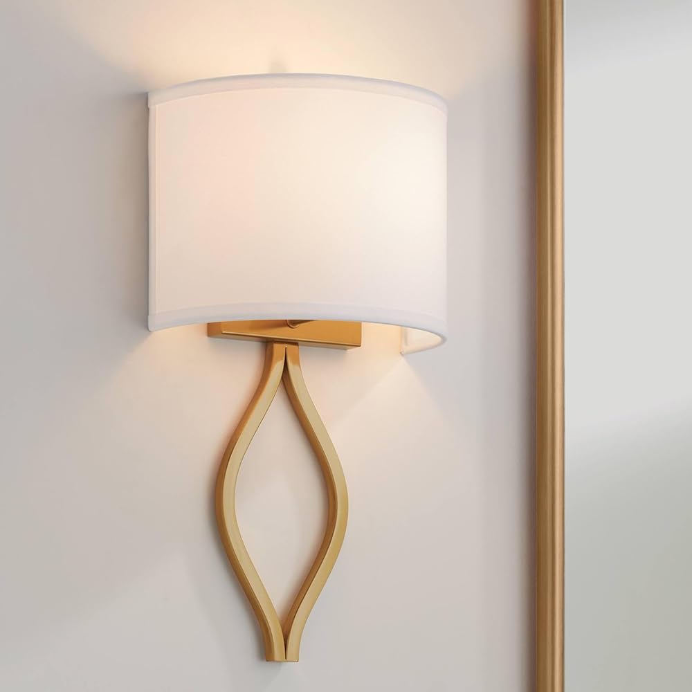 Possini Euro Design Sian Modern Wall Sconce Lighting Warm Brass Hardwired 19 1/2